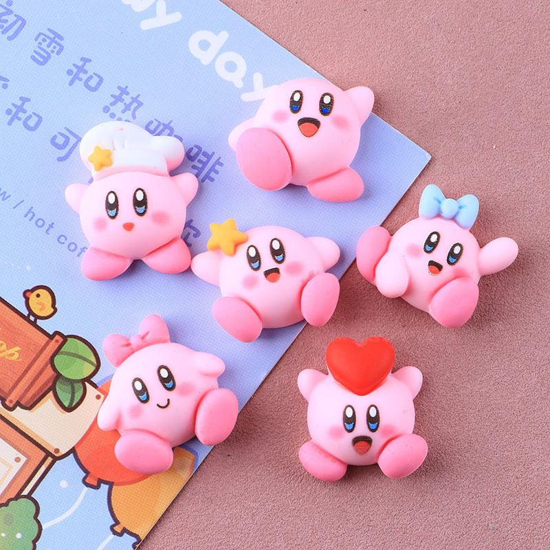 Model Kit Kirby - 6 adet/takım karikatür sevimli Anime figürü