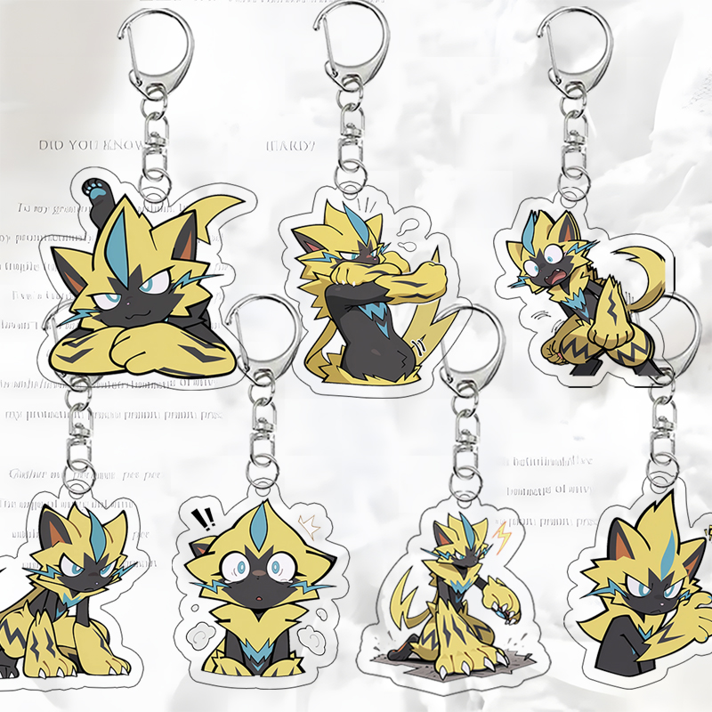 Model Kit Plastic - Zeraora Akrilik Anahtarlık Q Versiyonu Meme