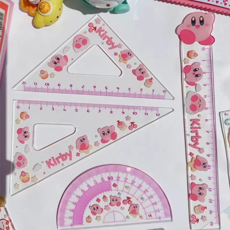 Model Kit Kirby - 4 adet Kirbys cetvel seti sevimli