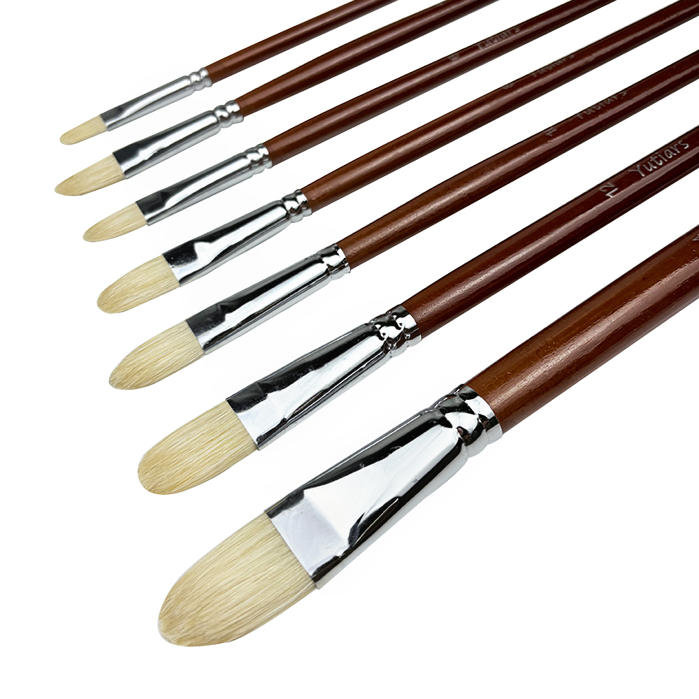 Metallic Paint Set - Profesyonel Domuz Kılı Fırça Seti, 7