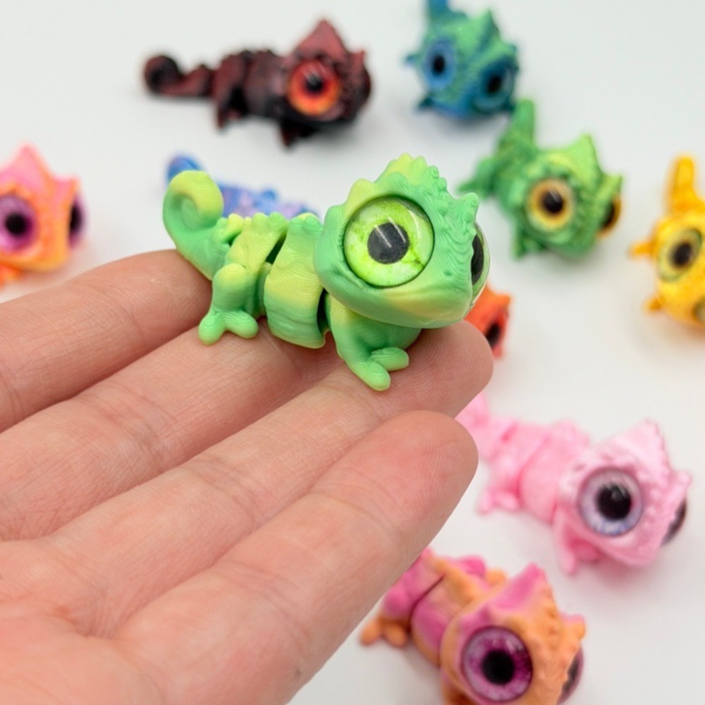Model Kit Lizard - 3D Baskılı Mini Bukalemun Figürleri Hareketli
