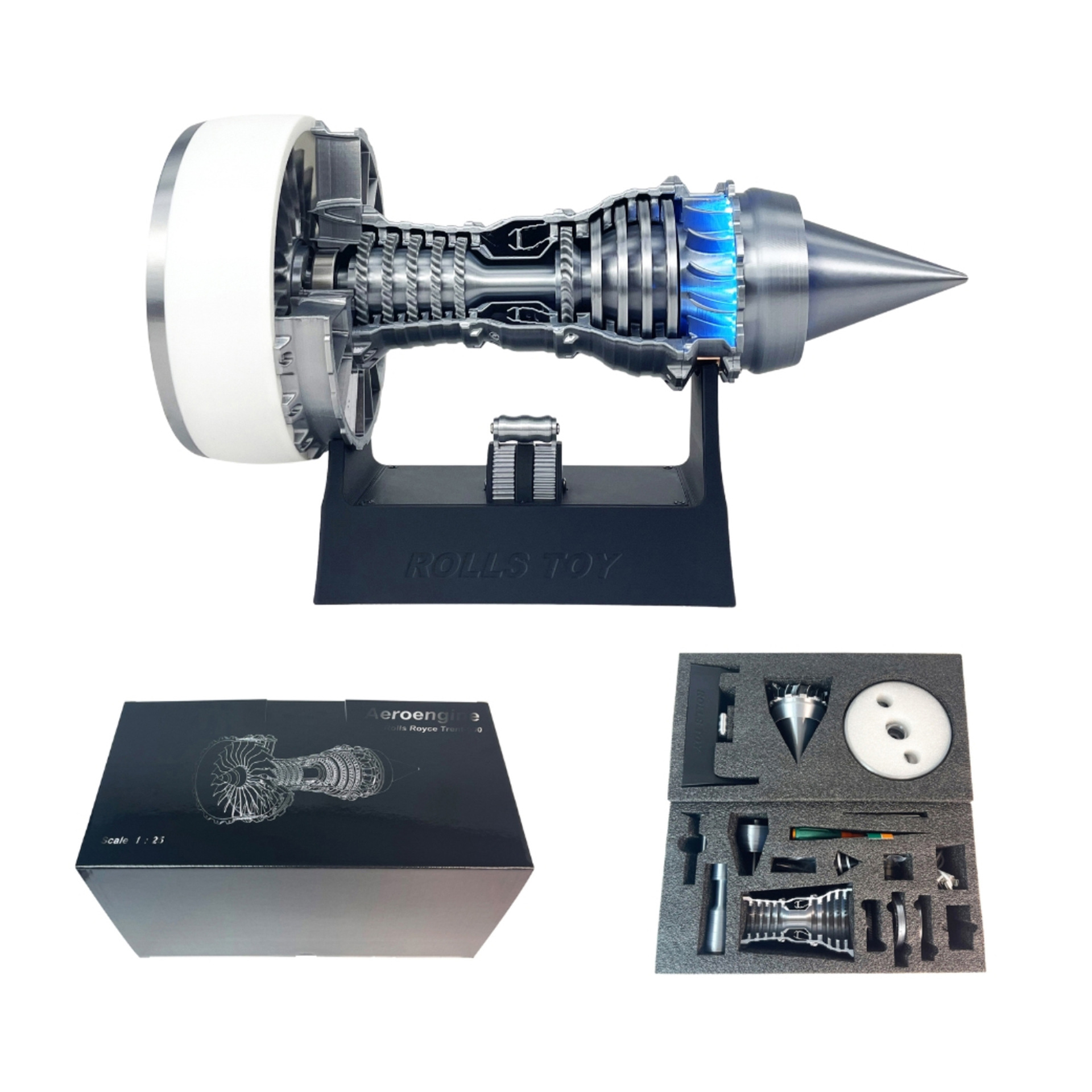 Model Kit Jet Engine - 3D Baskılı Türbin Motoru Modeli -