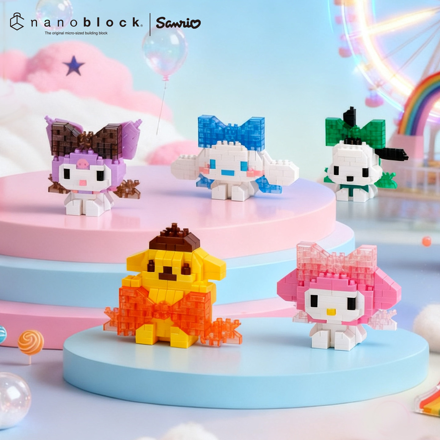 Model Kit Anime Girl - Nanoblock Sanrio Mikro Yapı Taşları Orijinal