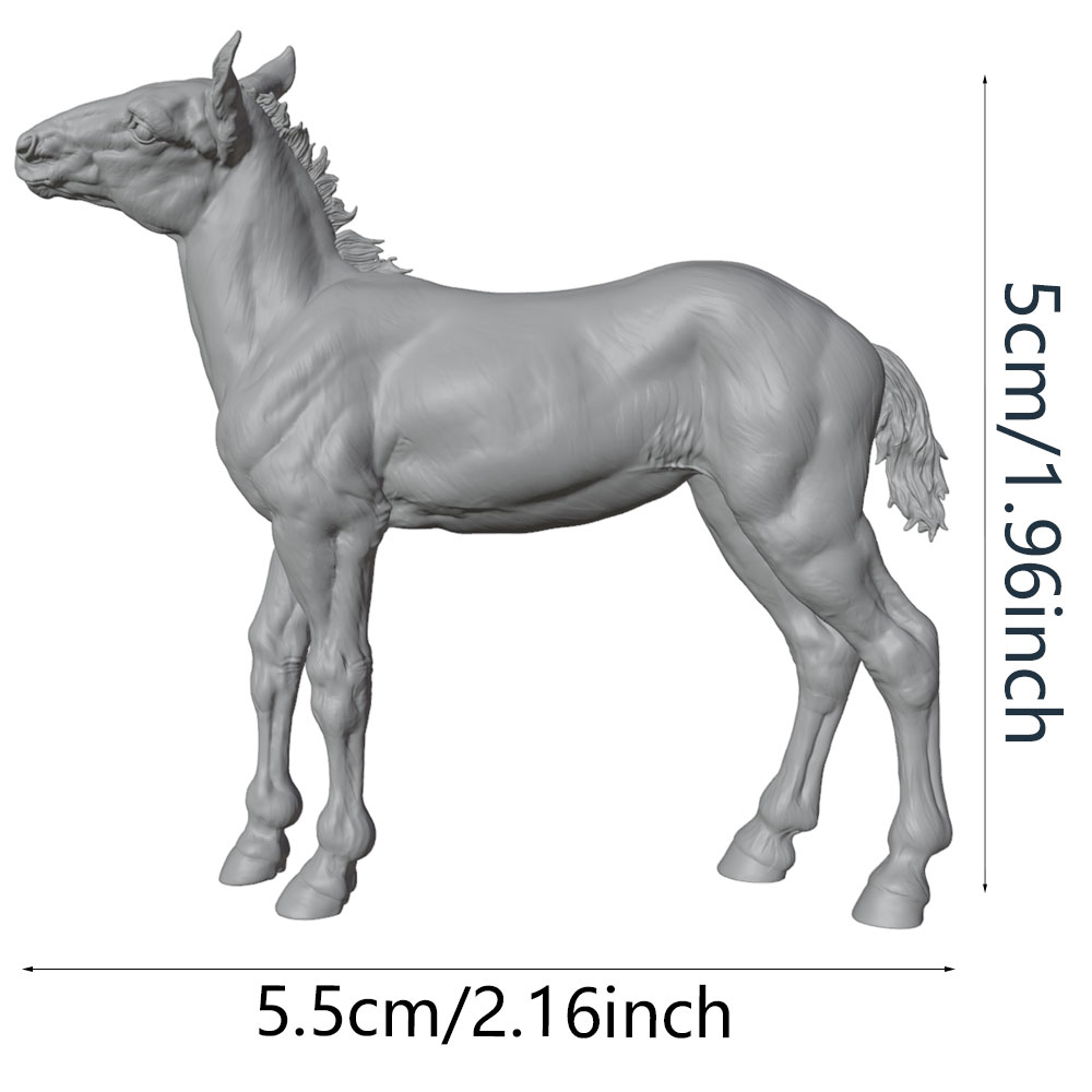 Model Kit Horse - Yüksek Detaylı Baskı, Gerçekçi At Minyatür