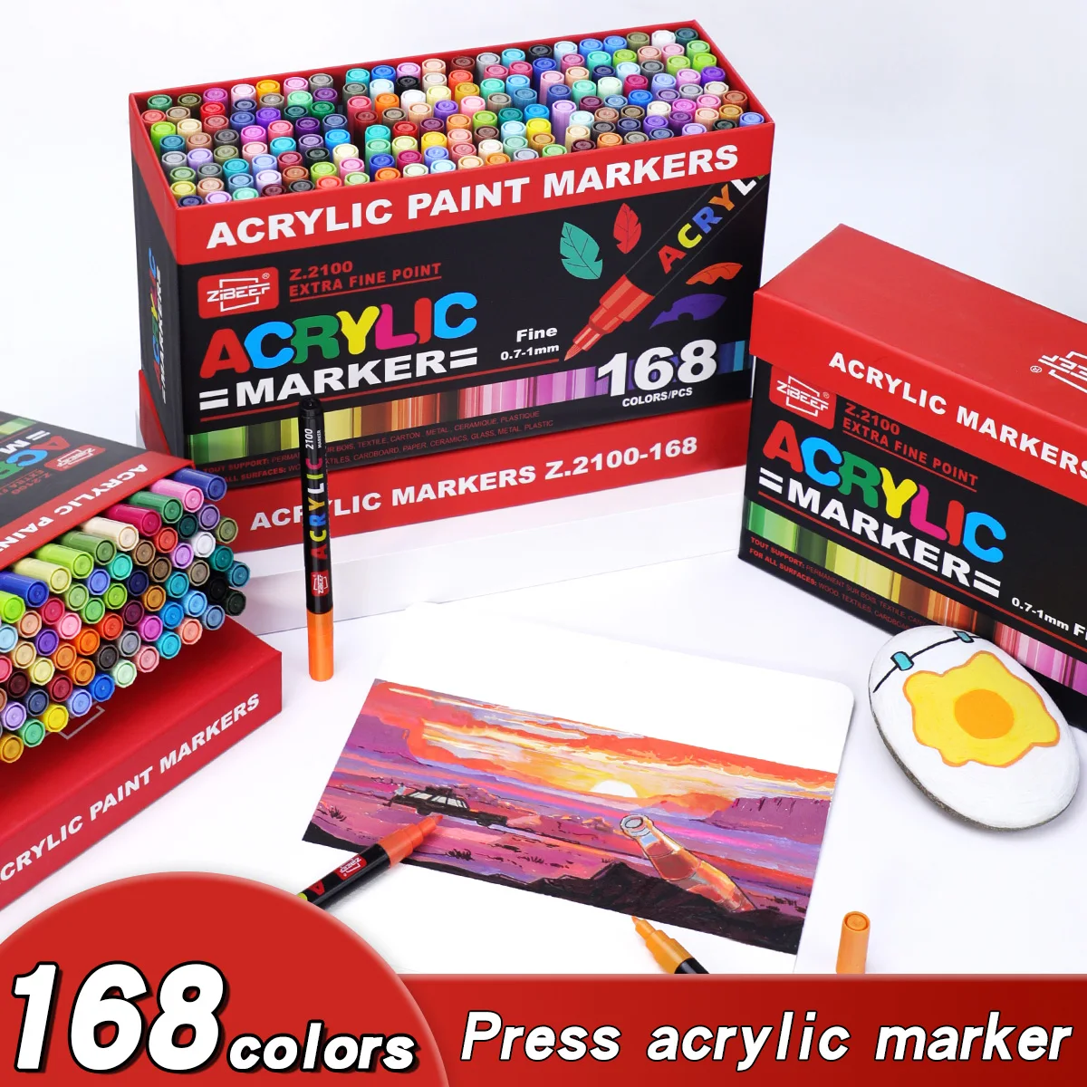 Metallic Paint Set - 36-240 Renk Akrilik Boya Kalemi Seti,