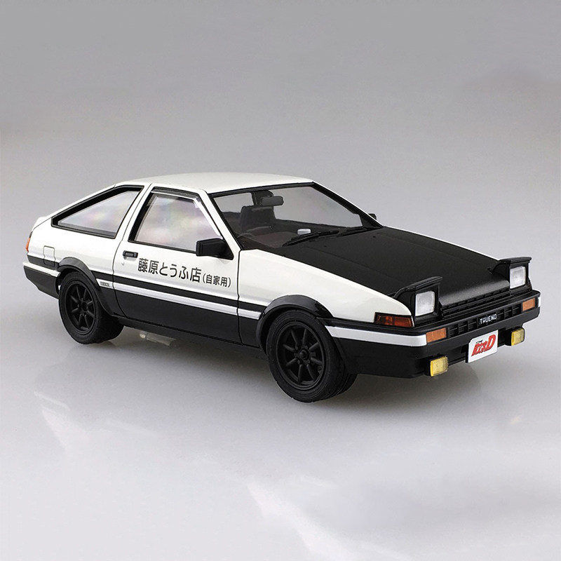 Model Kit Ae86 - Statik montajlı araba modeli Aoshima-05961-B 1/24