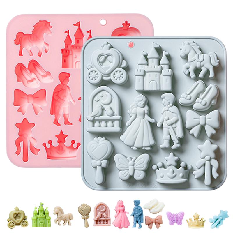Model Kit For Beginners - 12 Bölmeli 3D Prens Prenses Silikon