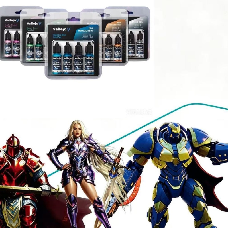 Metallic Paint Set - Su Bazlı Metalik Boya Seti 4