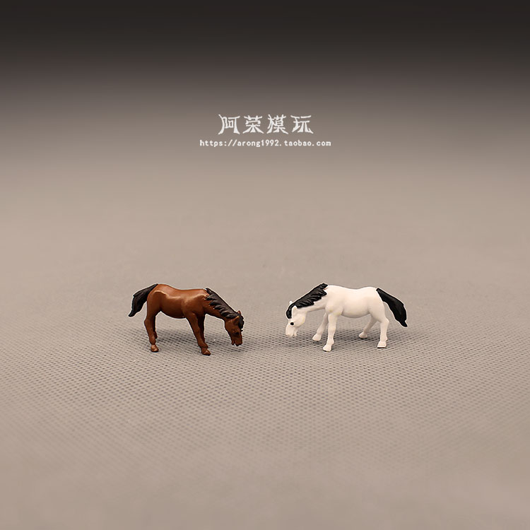 Model Kit Horse - Mini küçük çiftlik hayvan mikro peyzaj