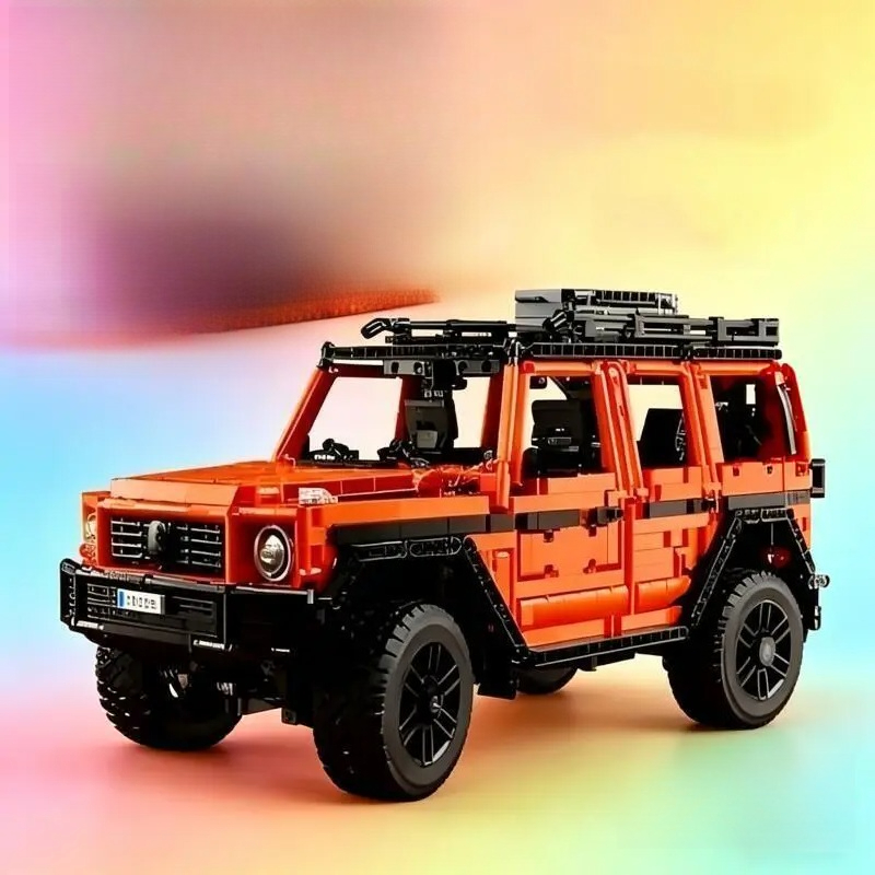 Model Kit Plastic - Turuncu arazi aracı G500, evde yapboz