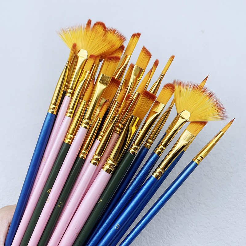 10 adet/takım Naylon Saç Ahşap - Metallic Paint Set incelemesi ve fiyatı