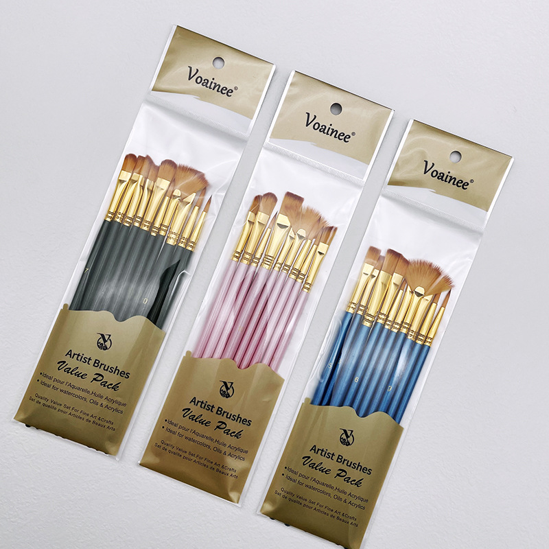 10 adet/takım Naylon Saç Ahşap - Metallic Paint Set incelemesi ve fiyatı