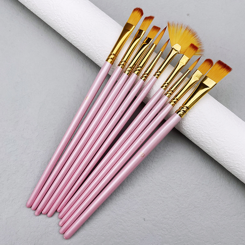 10 adet/takım Naylon Saç Ahşap - Metallic Paint Set incelemesi ve fiyatı