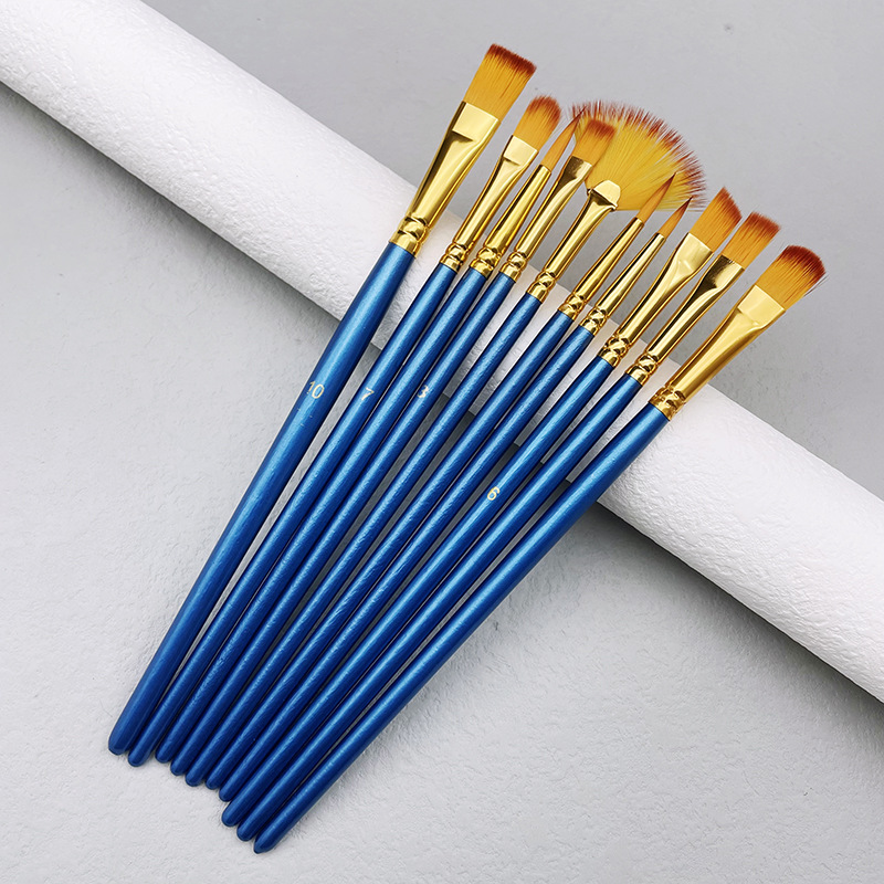 10 adet/takım Naylon Saç Ahşap - Metallic Paint Set incelemesi ve fiyatı