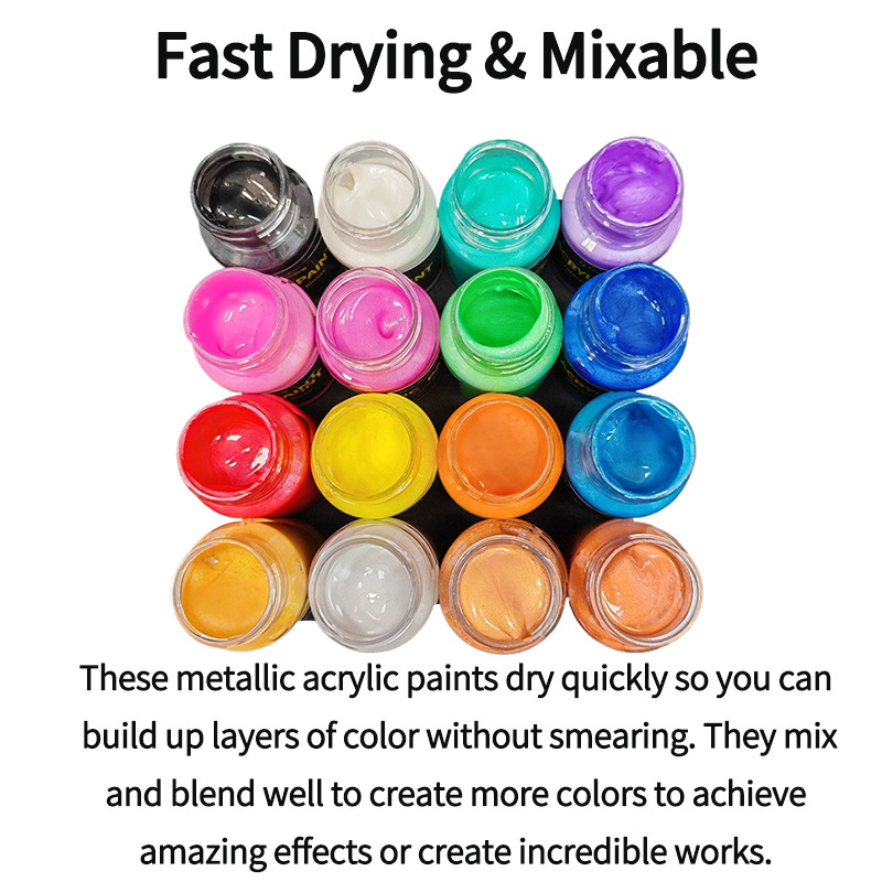 6/9/16 Renk 30ml Sedefli Metal - Metallic Paint Set incelemesi ve fiyatı